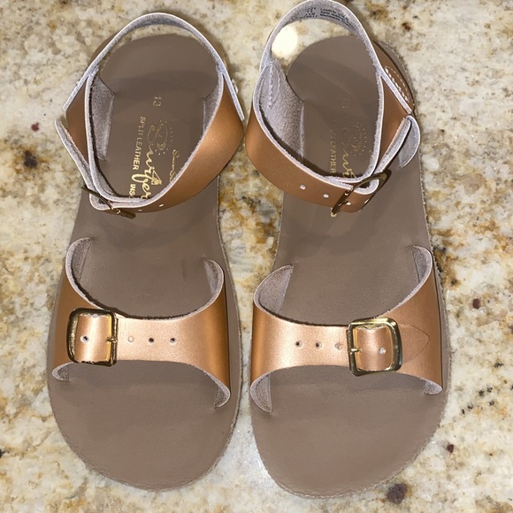 Rose Gold Sun Sans Surfer Sandals - Picture 2 of 9